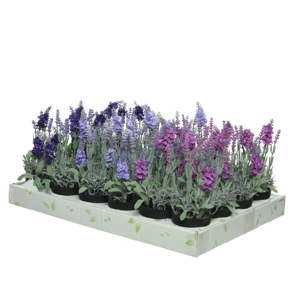 ARTIFICIAL FUCHSIA LAVENDER IN POT 