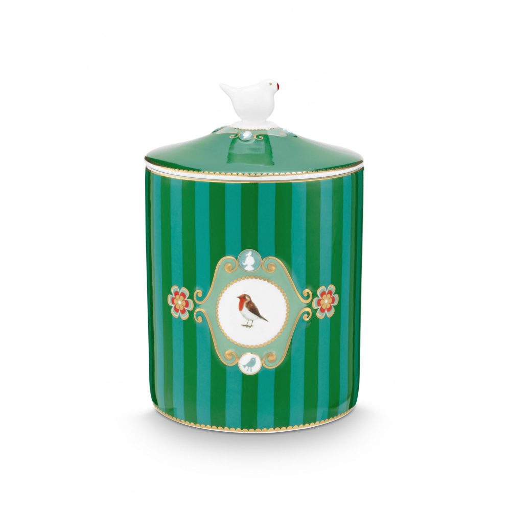 PIP STUDIO - ΠΟΡΣΕΛΑΝΙΝΗ ΜΠΙΣΚΟΥΤΙΕΡΑ LOVE BIRDS EMERALD-GREEN 1.3ltr