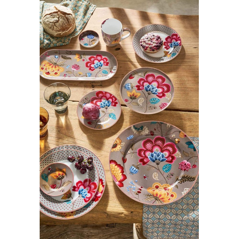 PIP STUDIO -  ΠΟΡΣΕΛΑΝΙΝΟ ΠΙΑΤΟ ΦΡΟΥΤΟΥ BLOOMING TALES KHAKI 21cm