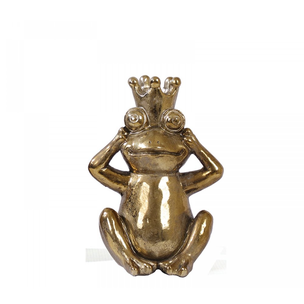 TABLE DECORATIVE KING FROG GOLD 23cm