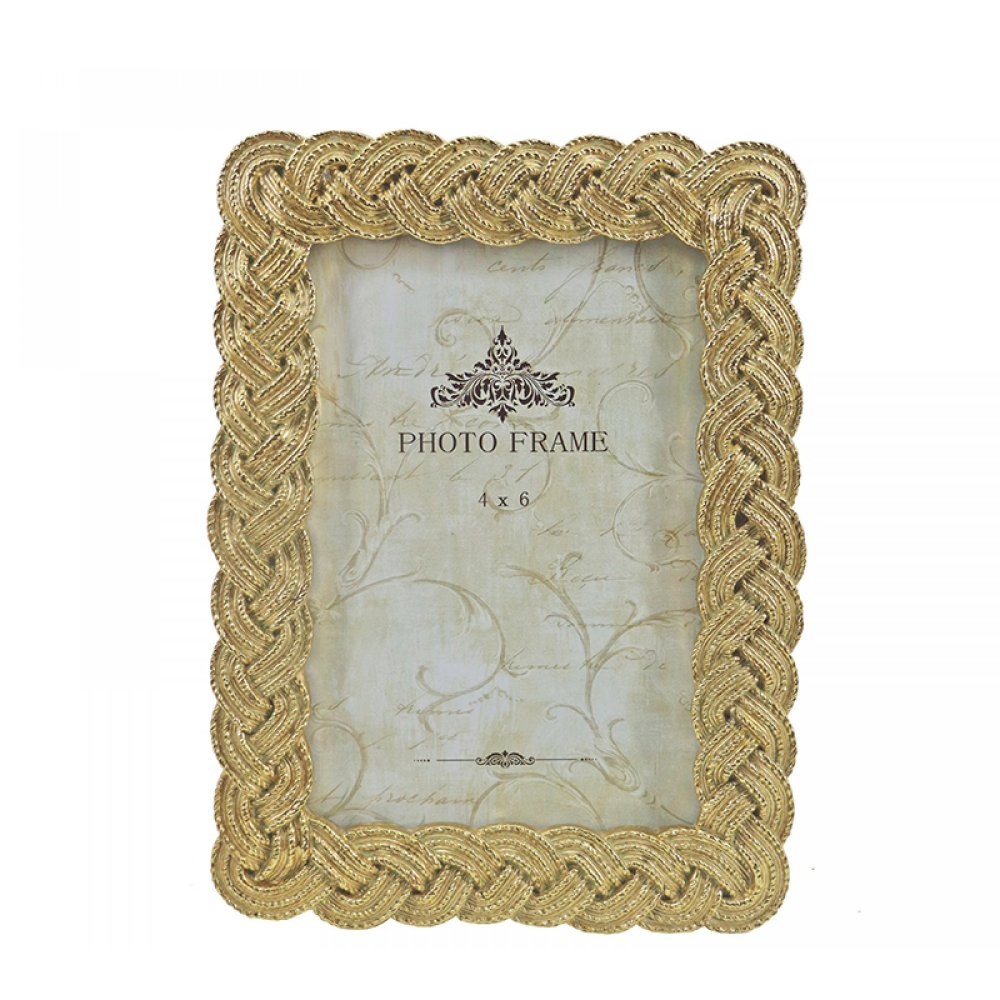 DECORATIVE PHOTO FRAME GOLD 10cm x 15cm 
