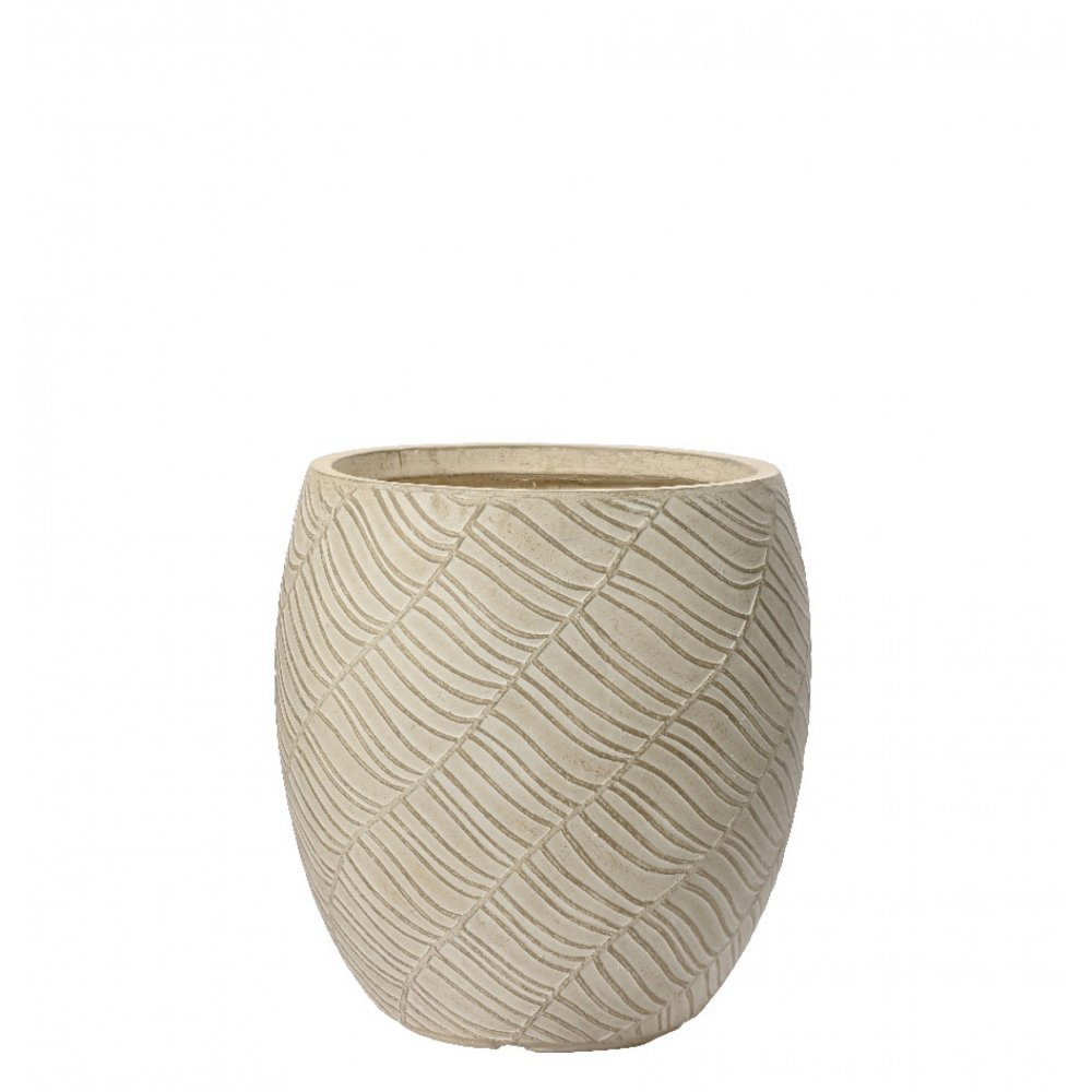 DECORATIVE WHITE CERAMIC POT OUTDOOR