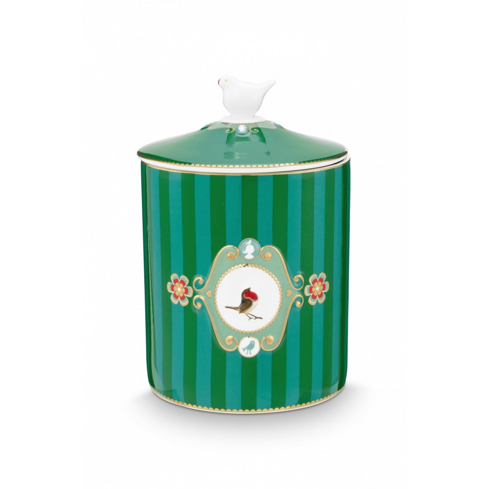 PIP STUDIO - ΠΟΡΣΕΛΑΝΙΝΗ ΜΠΙΣΚΟΥΤΙΕΡΑ LOVE BIRDS EMERALD-GREEN 1.3ltr
