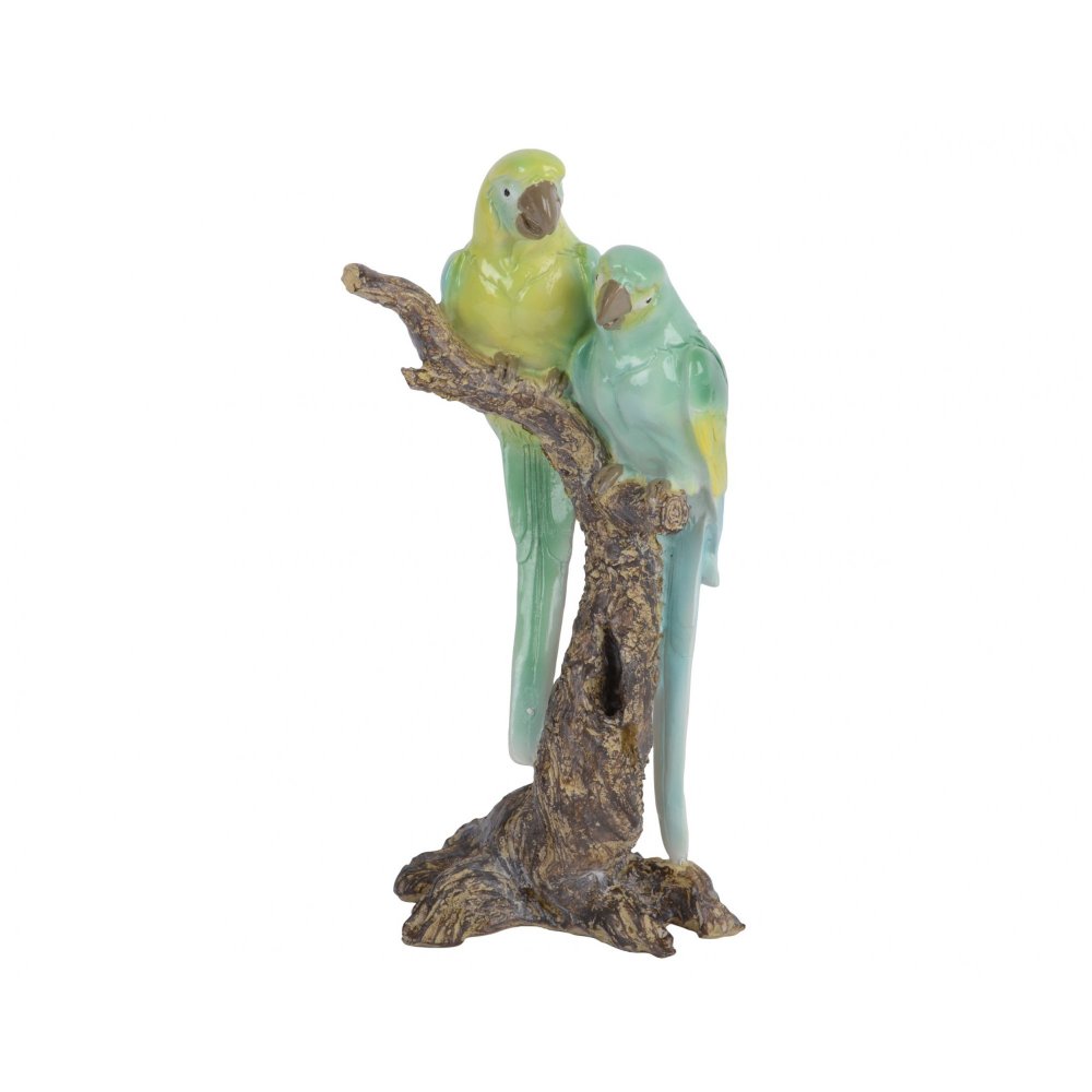 DECORATIVE PARROTS ON TREE 22.5cm 