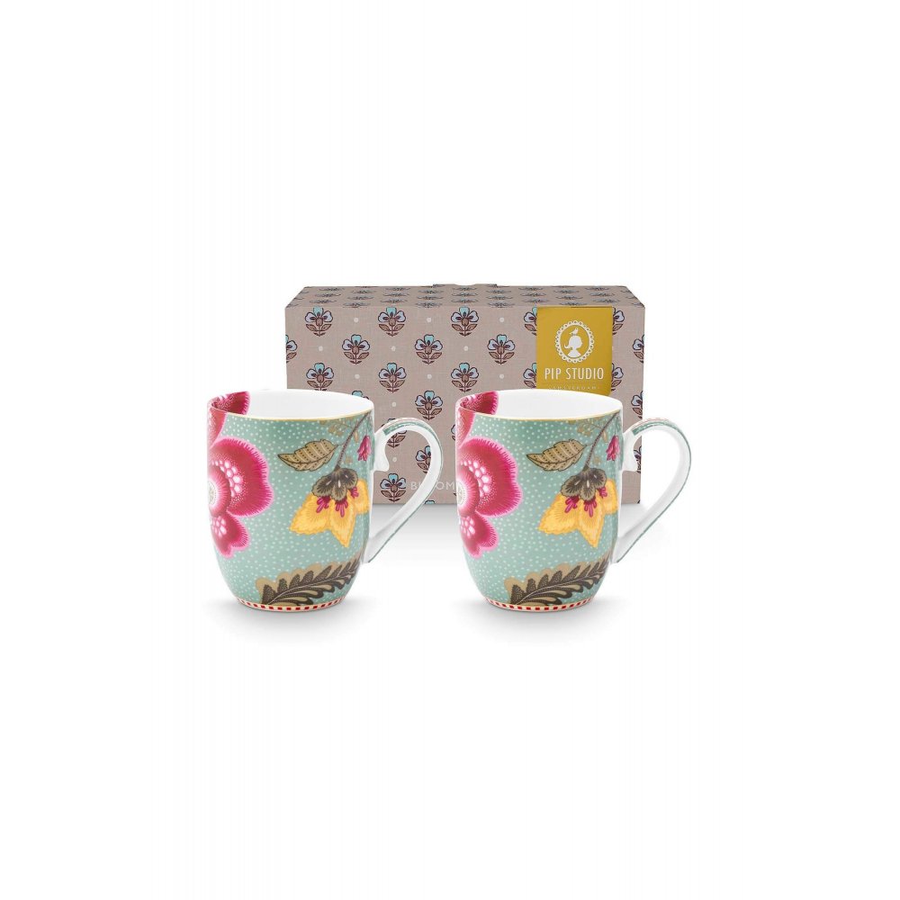 PIP STUDIO - ΣΕΤ/2 ΠΟΡΣΕΛΑΝΙΝΕΣ ΚΟΥΠΕΣ BLOOMING TALES BLUE 200ml