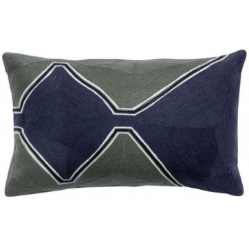 VIVARAISE VIVARAISE - DARK BLUE & GREEN CUSHION MILA 30cm X 50cm