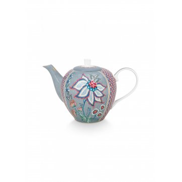 Pip Studio PIP STUDIO TEA POT LARGE FLOWER FESTIVAL LIGHT BLUE 1600ml