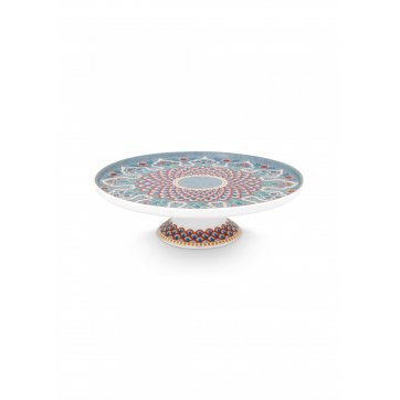 Pip Studio PIP STUDIO CAKE PLATE FLOWER FESTIVAL LIGHT BLUE 21cm