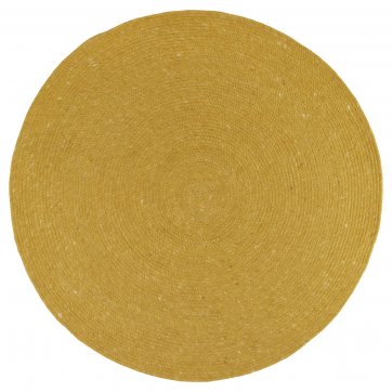 Nattiot NATTIOT - ROUND CHILDREN RUG IN YELLOW 110cm