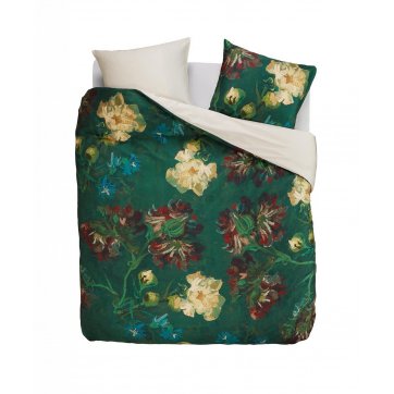 BEDDING HOUSE VAN GOGH-GREEN SET DUVET COVER & PILLOW CASES PEONIES 240CM X 200CM 