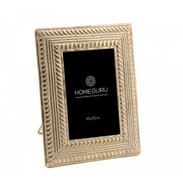 HOMEGURU ΔΙΑΚΟΣΜΗΤΙΚΗ ΜΕΤΑΛΛΙΚΗ ΚΟΡΝΙΖΑ ΧΡΥΣΗ 10cm X 15cm