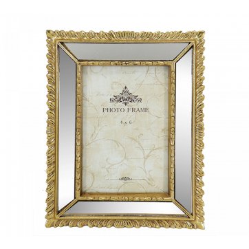 HOMEGURU GOLD PHOTO FRAME WITH MIRROR 10cm X 15cm