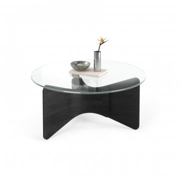 UMBRA UMBRA - WOODEN TABLE MADERA BLACK WITH GLASS 