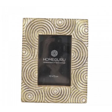 HOMEGURU ΔΙΑΚΟΣΜΗΤΙΚΗ ΚΟΡΝΙΖΑ ΜΕ ΚΥΚΛΟΥΣ ΧΡΥΣΗ 10cm X 15cm 