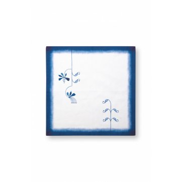 Pip Studio PIP STUDIO - ΣΕΤ/2 ΠΕΤΣΕΤΕΣ ΦΑΓΗΤΟΥ PIP & THE BLUE BIRD FLOWER ΛΕΥΚΟ ΜΕ ΜΠΛΕ 40cm X 40cm 