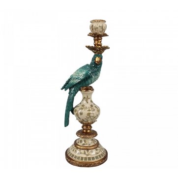 HOMEGURU DECORATIVE CANDLE HOLDER PARROT BLUE 39.5cm 