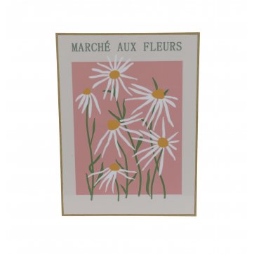 KAEMINGK DECORATIVE PAINTING WITH FLOWERS 