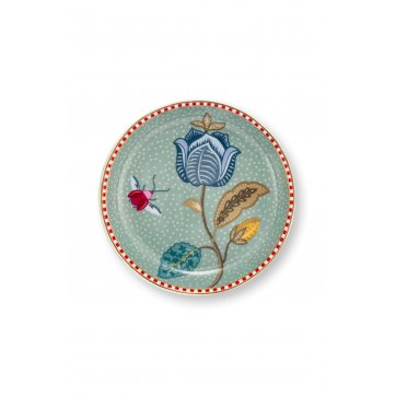 Pip Studio PIP STUDIO - PORCELAIN SMALL PLATE BLOOMING TALES BLUE 9cm