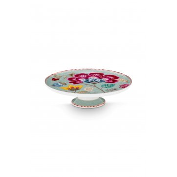 Pip Studio PIP STUDIO - PORCELAIN CAKE PLATE  BLOOMING TALES BLUE 21cm