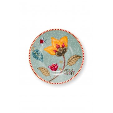 Pip Studio PIP STUDIO - PORCELAIN SMALL PLATE BLOOMING TALES BLUE 12cm