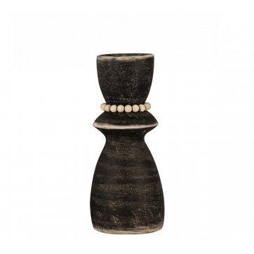 HOMEGURU DECORATIVE CERAMIC VINTAGE BLACK VASE 29.5cm