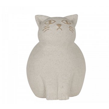 HOMEGURU DECORATIVE WHITE CAT 24cm