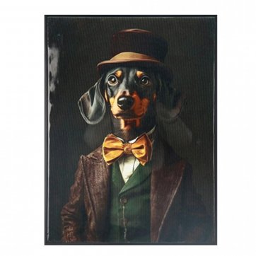 ESPIEL DECORATIVE PAINTING EITH MR DOG 45cm X 60cm